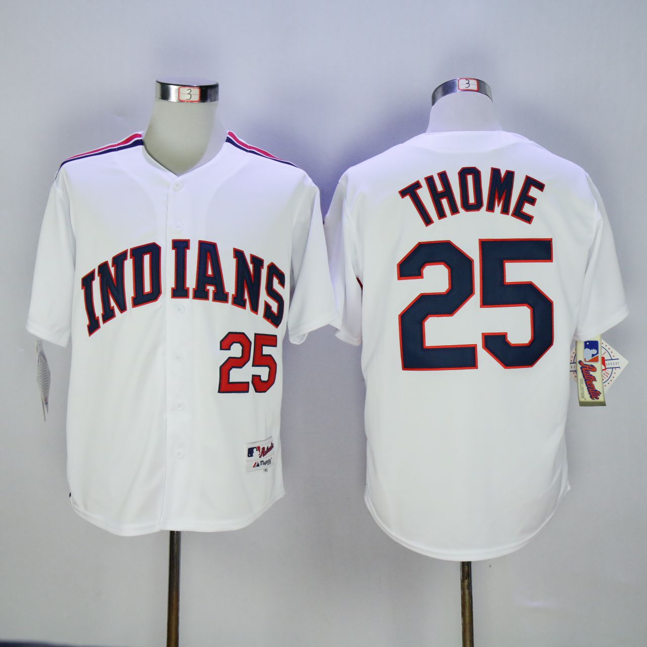 Men Cleveland Indians #25 Thome White 1978 MLB Jerseys->cleveland indians->MLB Jersey